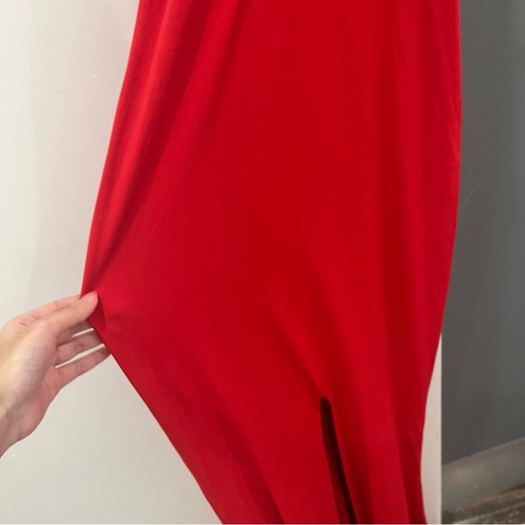 NWT Nookie Maxi Dress Red Illegal Gown Halter Sleeveless size S - Picture 5 of 11